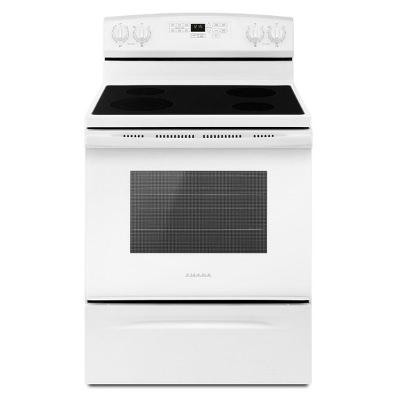 30-inch Amana® Electric Range with Self-Clean Option YAER6603SFW 30-inch Amana® Electric Range with Self-Clean Option YAER6603SFW