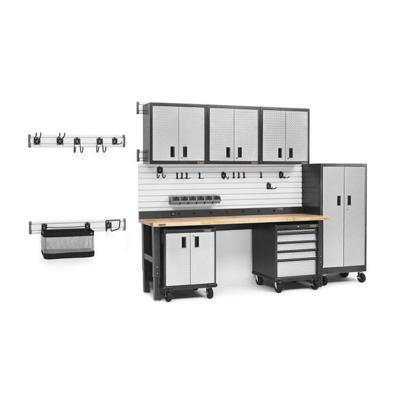 Gladiator® 8' (243.8 cm) Wide Adjustable Height Hardwood Workbench GAWB08HWEG