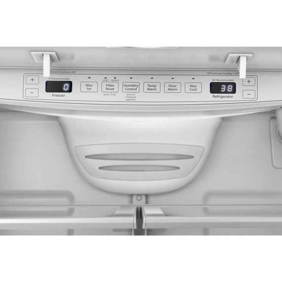 Whirlpool® 36-Inch Wide Counter-Depth French Door Bottom Mount Refrigerator - 20 cu. ft. WRFC2036RB