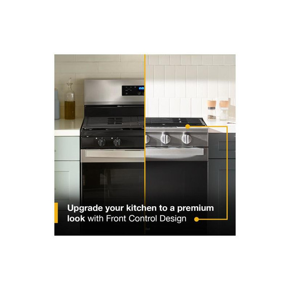 Whirlpool® 30-inch Smart Slide In Gas Range with Air Cooking Technology, No Preheat Air Fry, Steam/Self Clean and High Speed Preheat WSGS7530RV