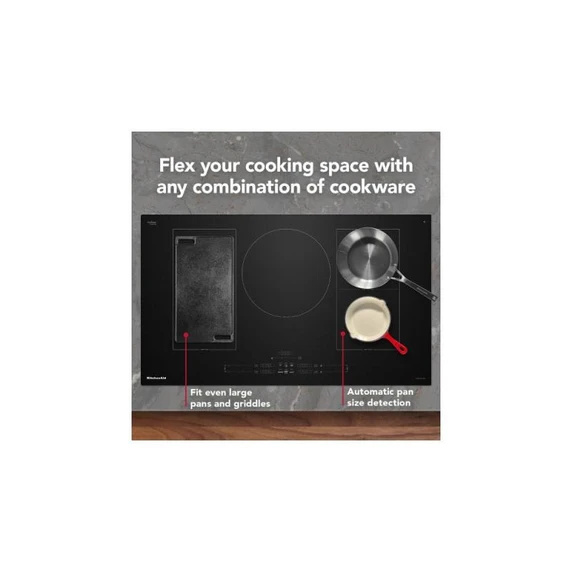 Kitchenaid® 36" Temp Cook™ Induction Cooktop with 5 Cooking Zones KCIT736SBL