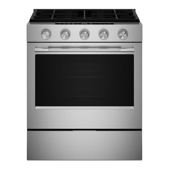 Kitchenaid® 5.0 Cu. Ft. Smart Slide-in Gas Range with Convection Cooking Modes KSGS330SPS