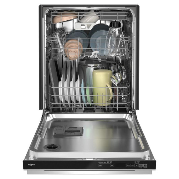 Whirlpool® Eco Series Quiet Dishwasher with a washing 3rd Rack &amp; Water Repellent Silverware Basket WDPS7024RV