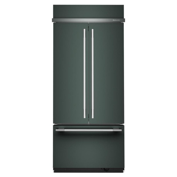 Kitchenaid® 20.8 Cu. Ft. 36" Built-In French Door Bottom Mount Refrigerator with Platinum Interior KBFN536SJP