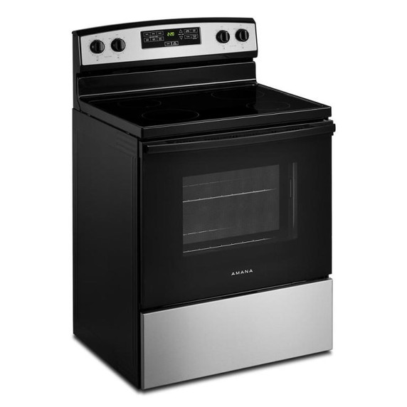 30-inch Amana® Electric Range with Extra-Large Oven Window YAER6203MSS