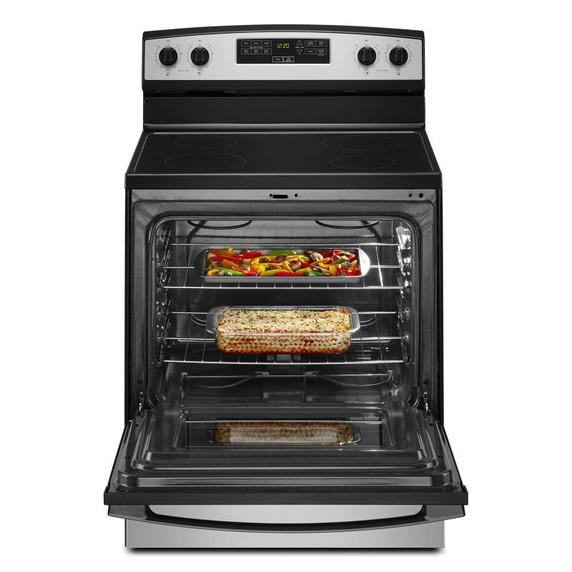 30-inch Amana® Electric Range with Extra-Large Oven Window YAER6203MSS 30-inch Amana® Electric Range with Extra-Large Oven Window YAER6203MSS