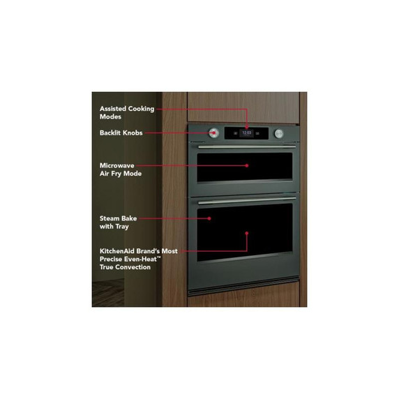 Kitchenaid® 30-inch Smart Electric Combo Wall Oven with Assisted Cooking Modes - Juniper KOEC730SJP