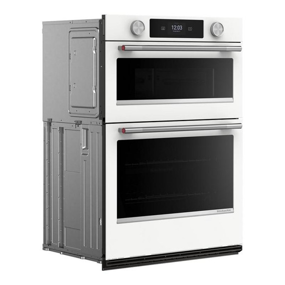Kitchenaid® 30-inch Smart Electric Combo Wall Oven with Assisted Cooking Modes - White KOEC730SWH