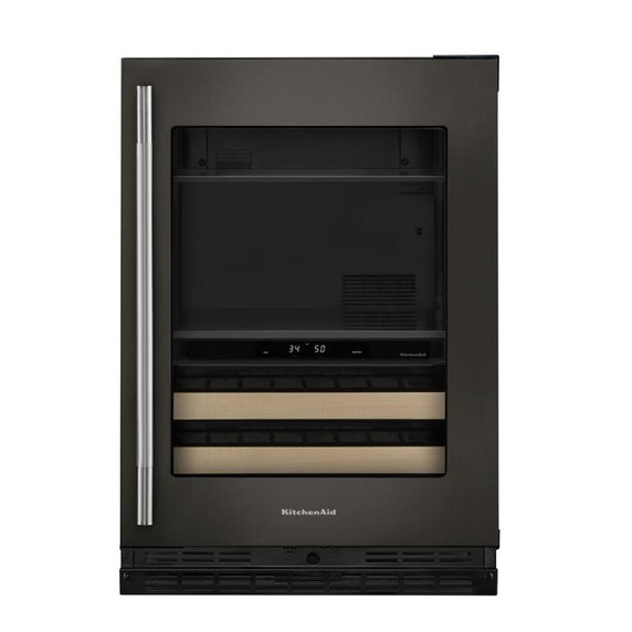 Kitchenaid® 24" Beverage Center with Glass Door and Wood-Front Racks KUBR524SBE Kitchenaid® 24" Beverage Center with Glass Door and Wood-Front Racks KUBR524SBE