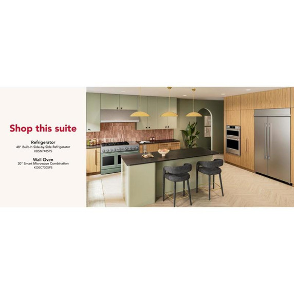 Kitchenaid® 48-Inch 6 Burner Commercial-Style Dual Fuel Range with Griddle KFDD948SDC
