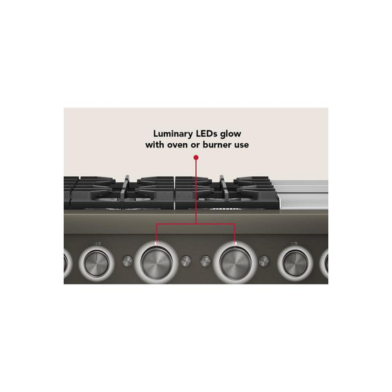 Kitchenaid® 48-Inch 6 Burner Commercial-Style Dual Fuel Range with Griddle KFDD948SBE