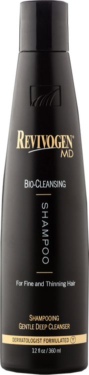 Revivogen MD Bio-Cleansing Shampoo delivers a thicker, fuller and healthier head of hair