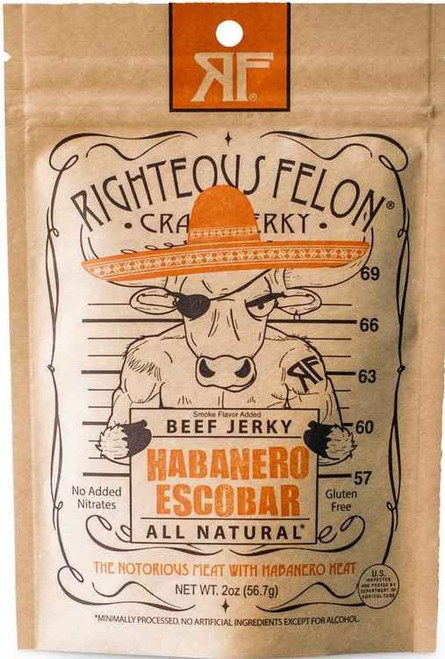 Righteous Felon - Habanero Escobar Beef Jerky (2 oz)