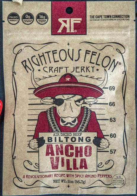Righteous Felon - Ancho Villa Biltong (2 oz)