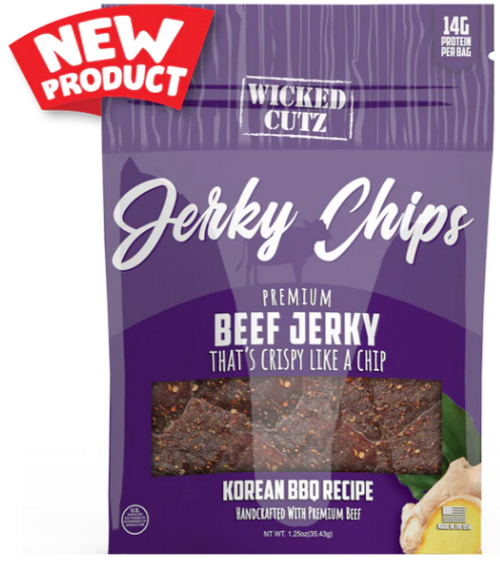 Wicked Cutz - Korean BBQ Jerky Chips (1.25 oz) Front