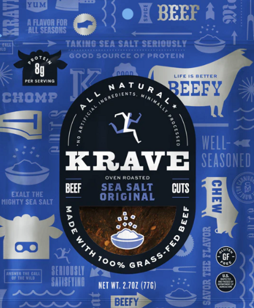 Krave - Sea Salt Beef Jerky (2.7 oz) Front