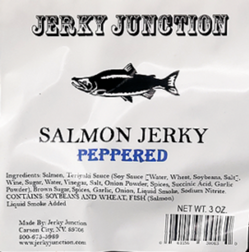 Jerky Junction - Peppered Salmon Jerky (3 oz)