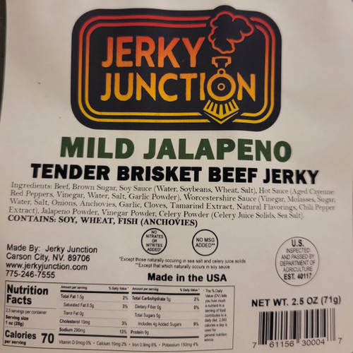 Jerky Junction Mild Jalapeno Beef Jerky