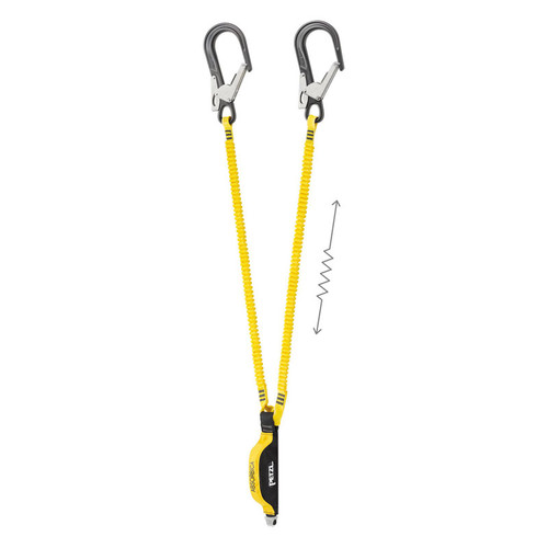 Cordino doppio con assorbitore di energia e connettori Petzl Absorbica-Y MGO versione europea CE EN 355