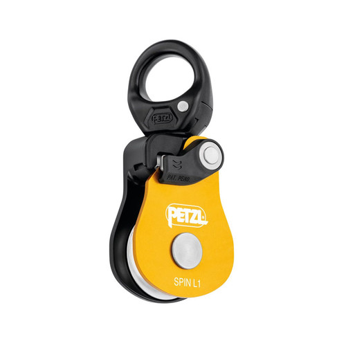 Carrucola semplice ad altissimo rendimento con girello Petzl Spin L1 CE EN 12278