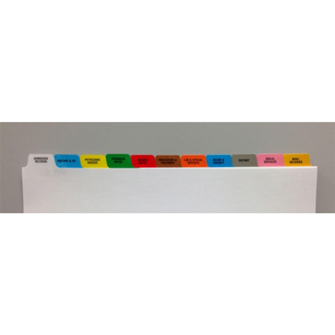 Long Term Care Medical Chart Dividers Set: Side Open Tabs