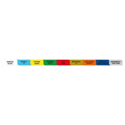 First Products S/O Assisted Living 9 Tab Set Poly Dividers - Antimicrobial 