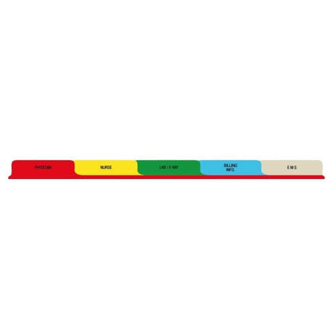 S/O Emergency Department 5 Tab Poly Divider Set - Antimicrobial Products M240700 First Products