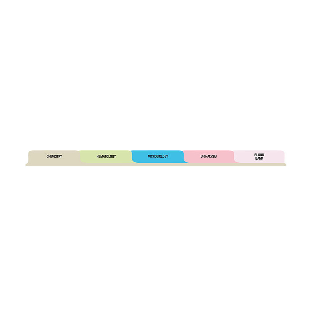S/O Laboratory 5 Tab Set Poly Dividers - Antimicrobial Products M240500 First Products