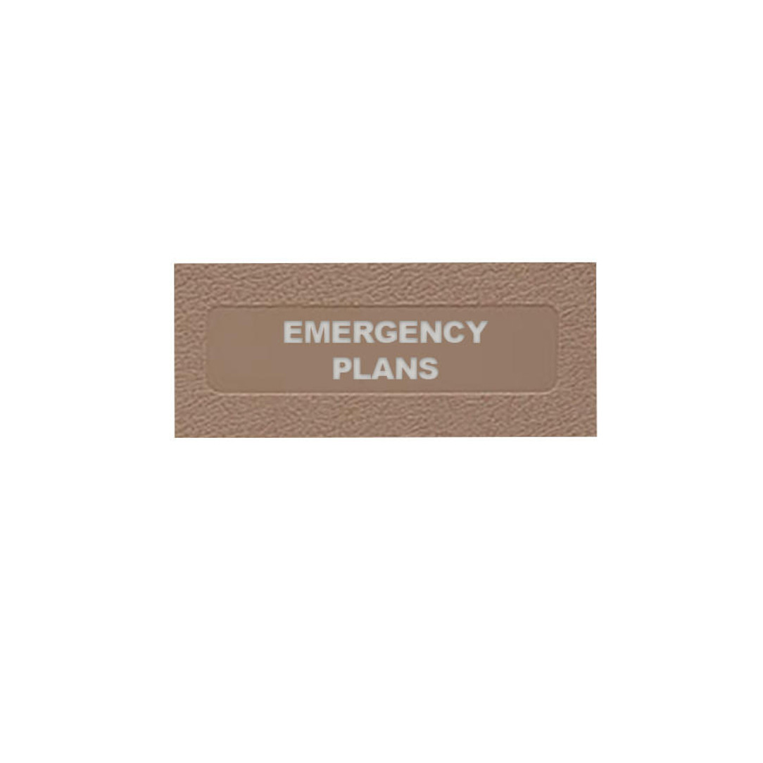Emergency Plans Manual: Top Open 3 Ring - ALL Products MCMEPM2031- First Products