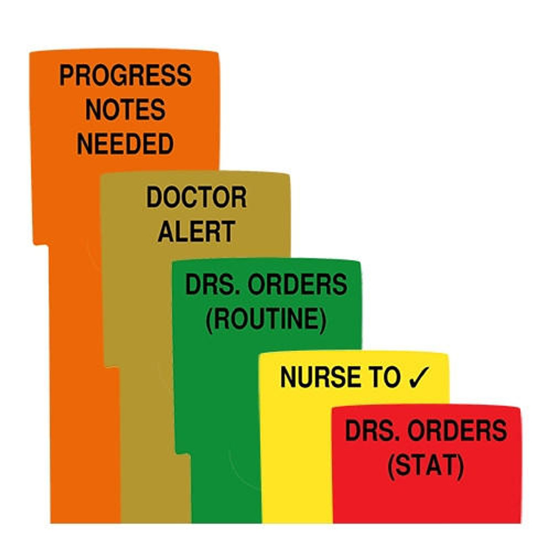 First Products Stat Flag Alert, Antimicrobial Set of 5 Pre-Printed Titles 