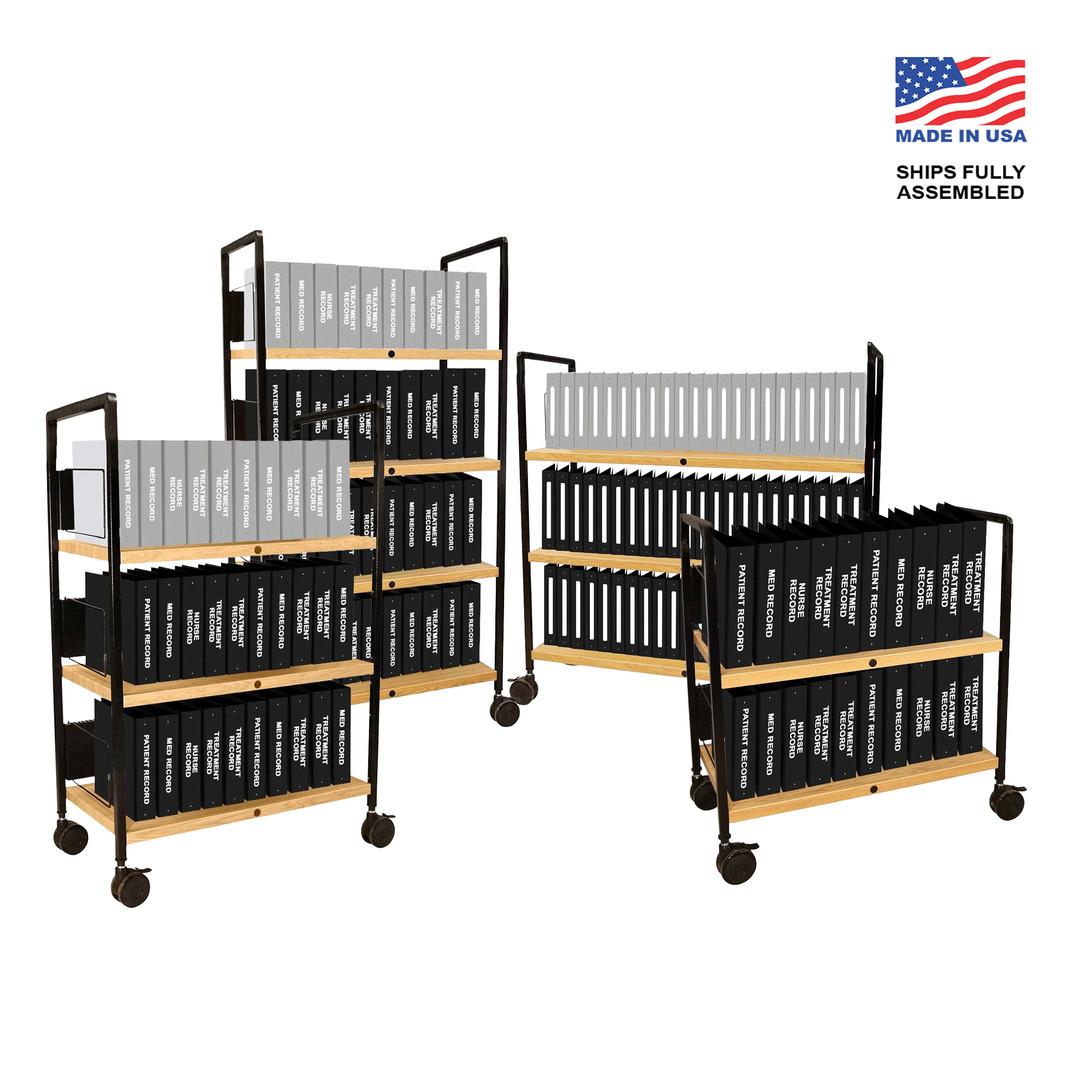 Mov-it Elite Chart Rack: Standard | Rolling Binder Storage Rack