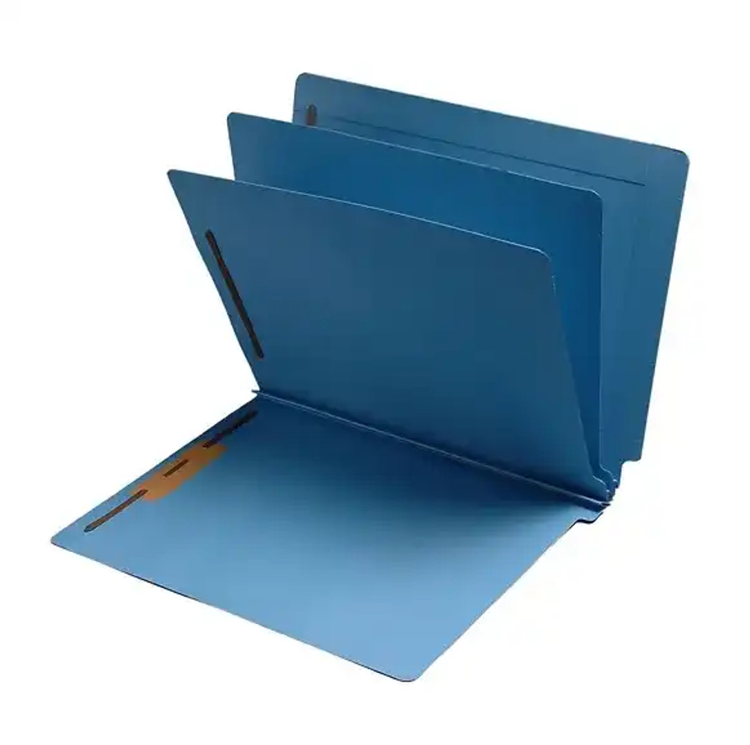 Blue Letter Size End Tab Two Divider Econoclass Color Folder Folders FP-9240-2D-DS First Products