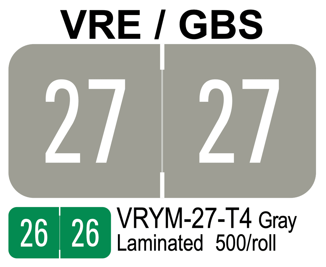  2027 VRE / GBS VRYM-27-T4 Gray Laminated 500/roll 