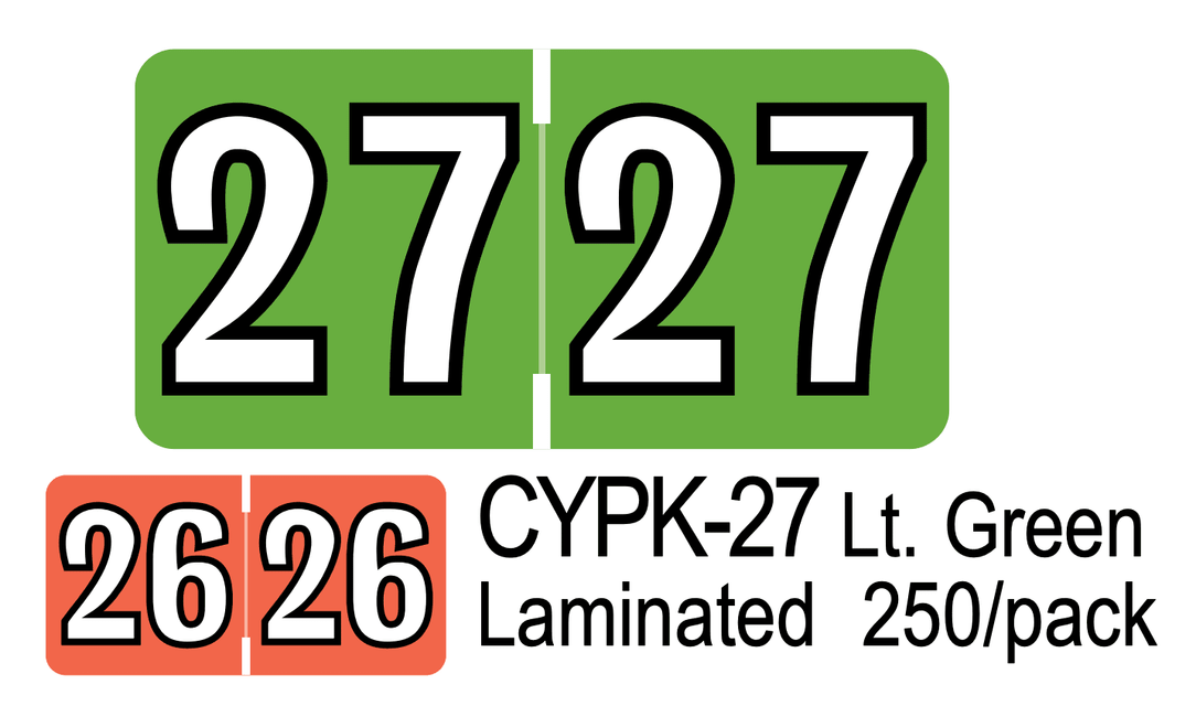  2027 COLWELL CYPK-27 Lt. Green Laminated 250/pack 