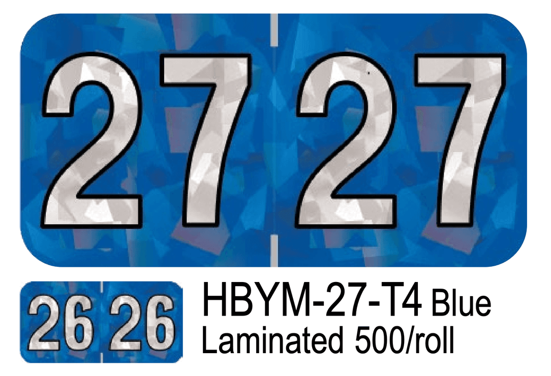  2027 HOLOGRAPHIC HBYM-27-T4 Blue Laminated 500/roll 