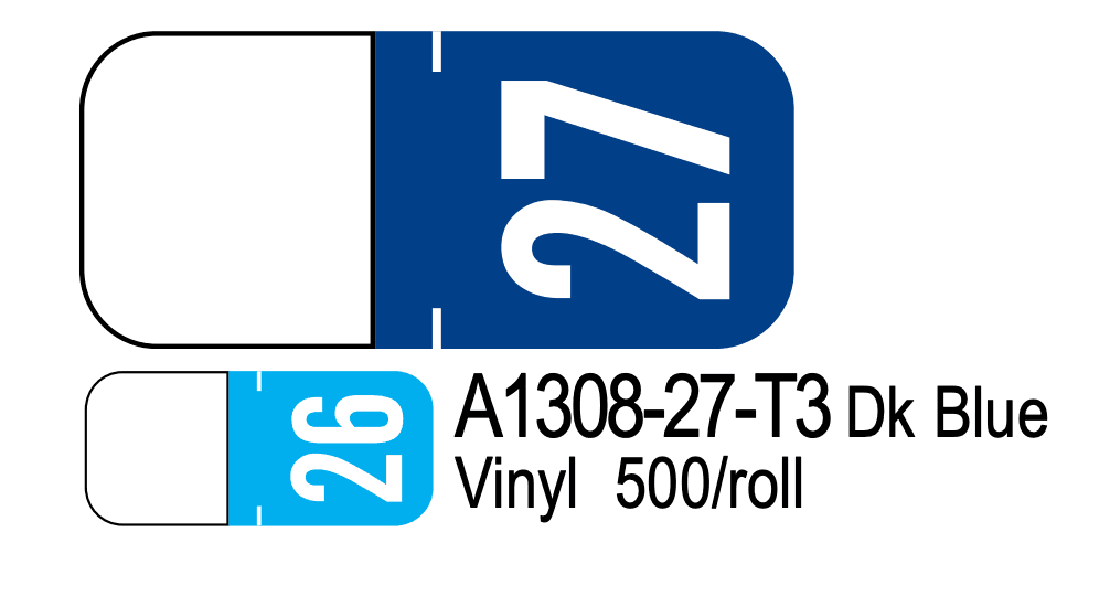  2027 TAB PRODUCT A1308-27-T3 DK Blue Vinyl 500/roll 