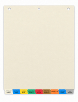 First Products Hospital 9 Tab Medical Paper Chart Dividers: Top Open Tabs 
