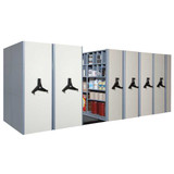 Low-Profile Mobile Aisle Shelf Storage Products FP-MOBILETRAK3-DS First Products