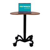 Mov-it Mobile Desk: Curved Large All Mobile Workstations FP-1030-R00-SD First Products