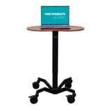 Mov-it Mobile Desk: Curved Small All Mobile Workstations FP-1035-R00-SD First Products