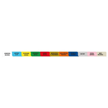 First Products Long Term Care Medical Chart Dividers Set: Side Open Tabs 