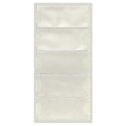 First Products Clear Adhesive Binder Pockets for Spine I.D. Cards: Poly Plastic 