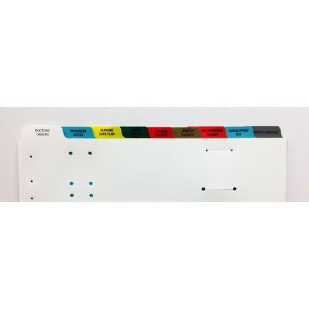 First Products S/O 9 Tab Home Health Divider Set - Antimicrobial 
