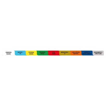 First Products S/O Assisted Living 9 Tab Set Poly Dividers - Antimicrobial 