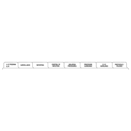 First Products S/O Infection Control 8 Tab Set Poly Dividers - Antimicrobial 