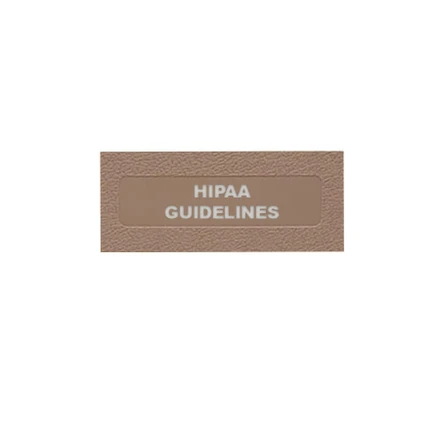 First Products HIPAA Guidelines: Side Open  3 Ring - ALL 