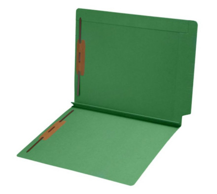Green Letter Size Reinforced Top and End Tab Folder