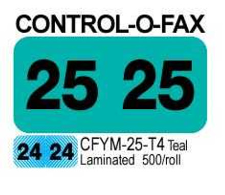 2025 Control-O-Fax Year End Label Teal Laminated 500/roll Year Labels Copy of TRYM-25-T4 First Products 2025 Control-O-Fax Year End Label Teal Laminated 500/roll Year Labels Copy of TRYM-25-T4 First Products
