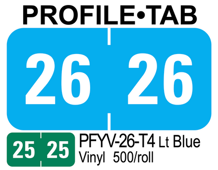 2026 PROFILE-TAB PFYV-26-T4 Lt Blue Vinyl 500/roll