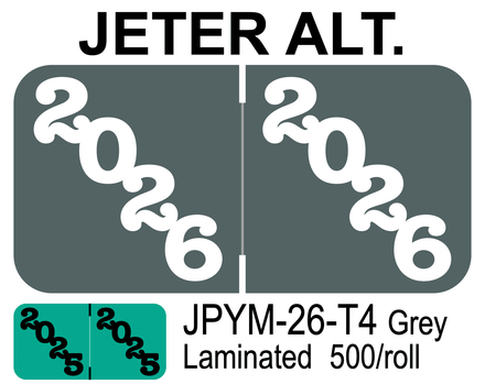  2026 JETER ALT. JPYM-26-T4 Grey Laminated 500/roll 